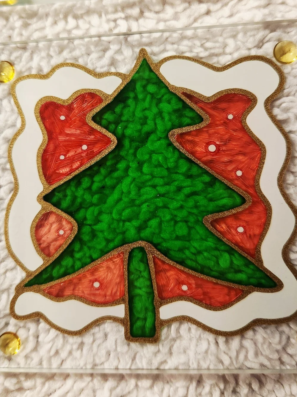 American Greetings Red and Green Holiday Coaster Set
